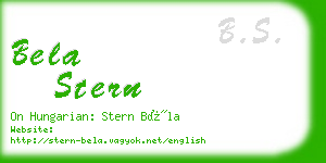 bela stern business card